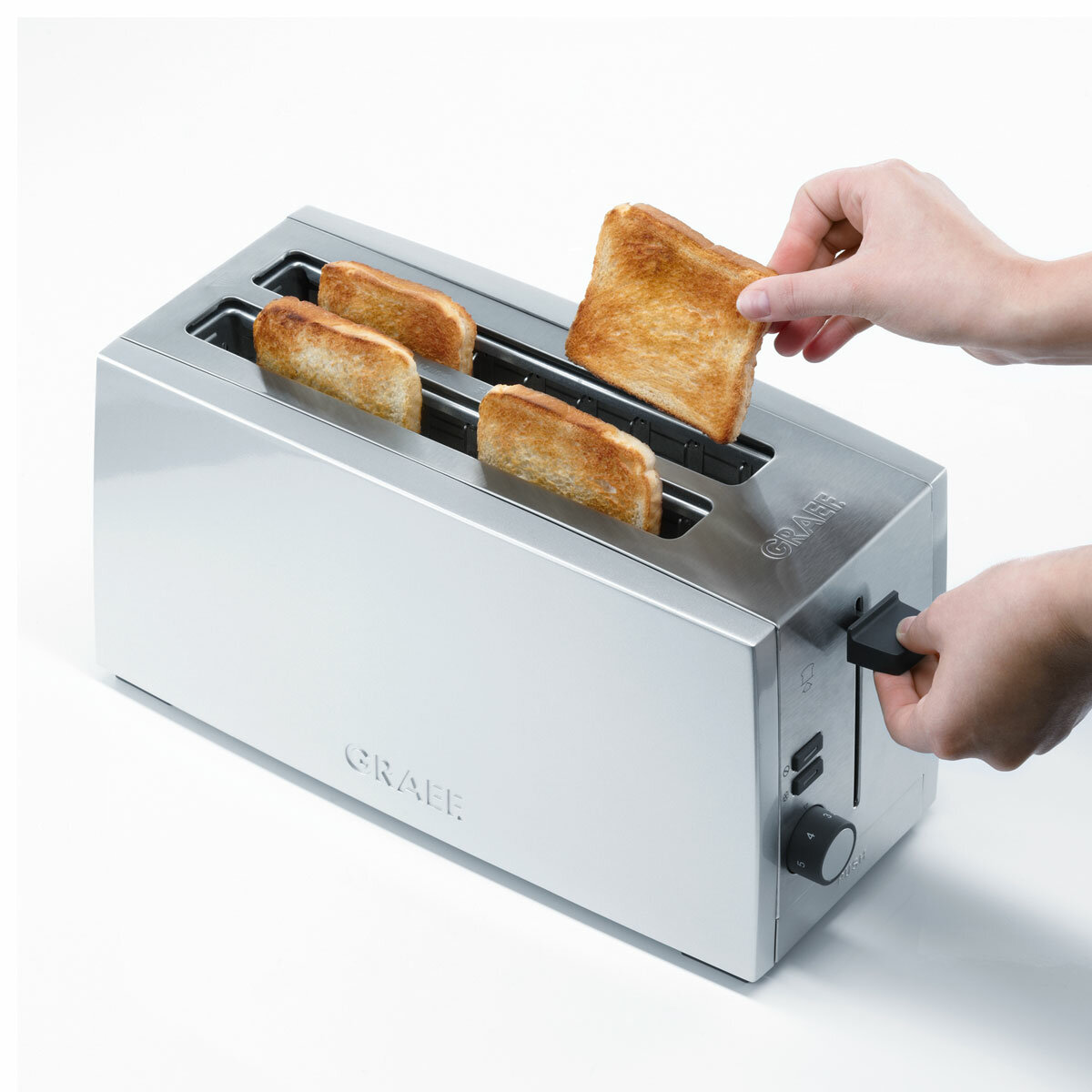 Graef 1.2L Kettle & 4 Slice Toaster Bundle in Silver Graef 1.2L Kettle & 4 Slice Toaster Bundle in Silver