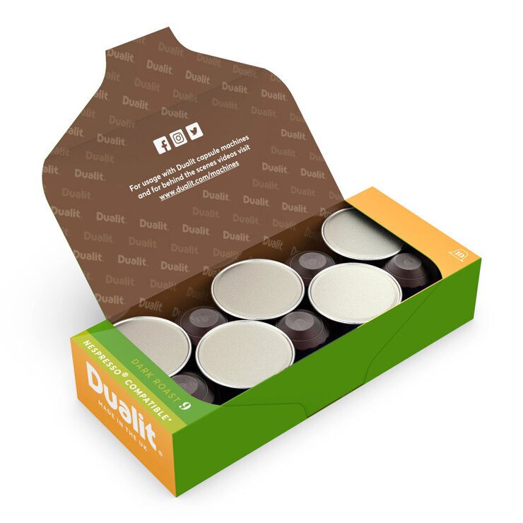 Dualit Intense Aluminium Nespresso Compatible Coffee Pods, 100 Servings