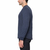 BC Clothing Men's Waffle Crew Sweater in Blue