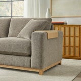 Aiden & Ivy Hawthorne Brown Fabric 4 Piece Corner Sofa