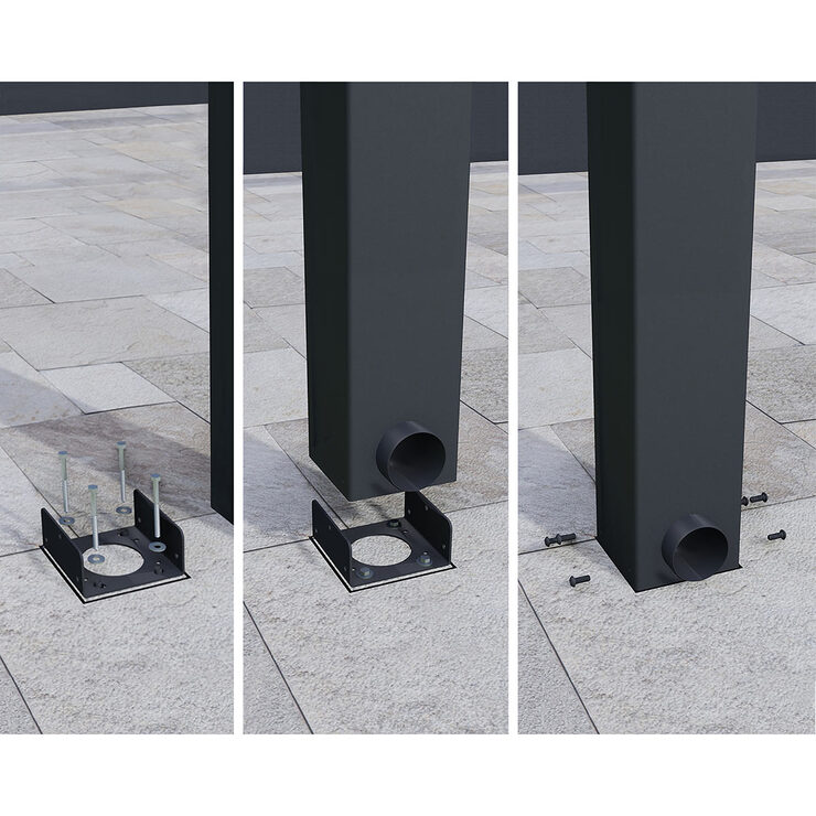 Palram Stockholm 11ft 2" x 26ft 4" (3.4 X 8.1m) Aluminium Patio Cover