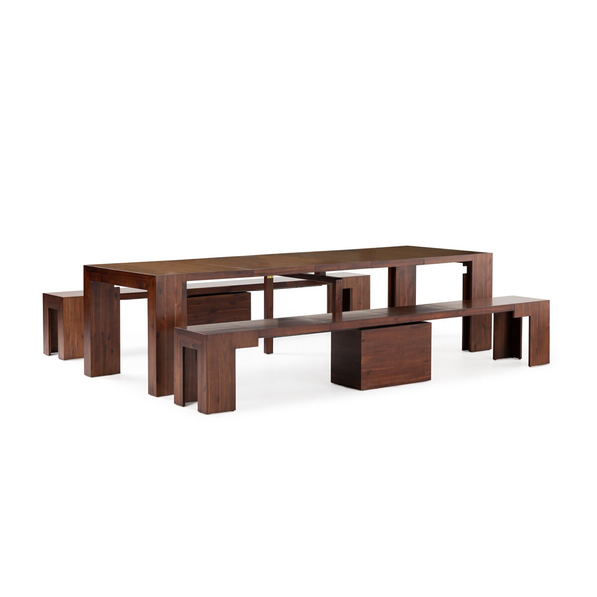 Transformer Extending Dining Table in American Mahogany w
