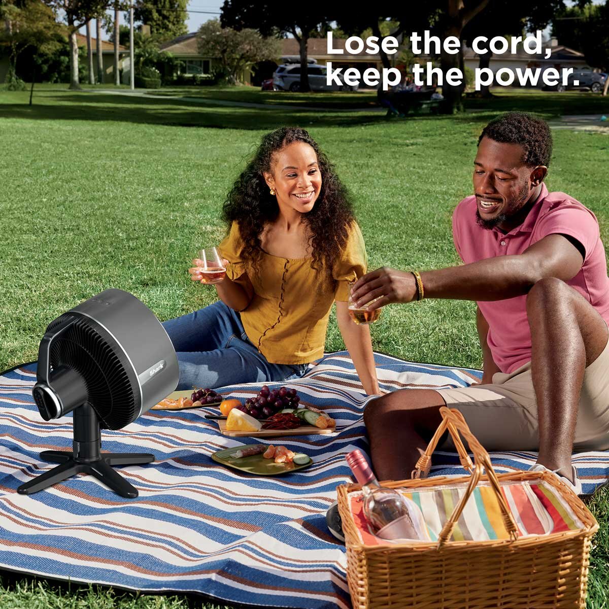 Shark FlexBreeze TableMate Fan in Charcoal, Lifestyle Image