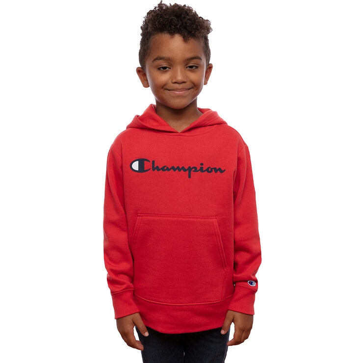 Champion Boys Pullover Hoody in Scarlet, Small