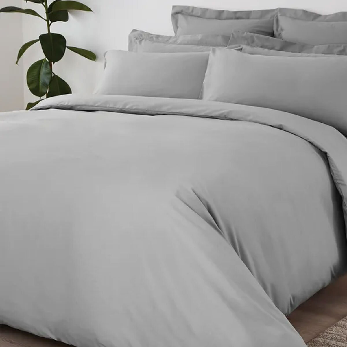 Boutique Living 400 Thread Count Egyptian Cotton 6 Piece Bed Set in Platinum, Super King