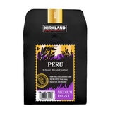 1 bag of coffee with purple and gold label