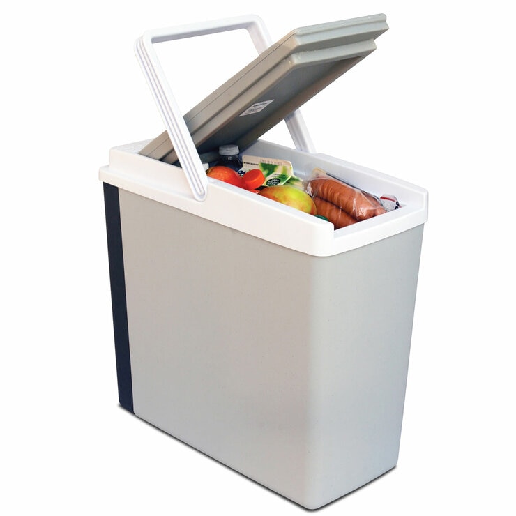 Koolatron 12V Electric Cooler 17L, Cool/Warm Box with Adjustable Strap in Grey