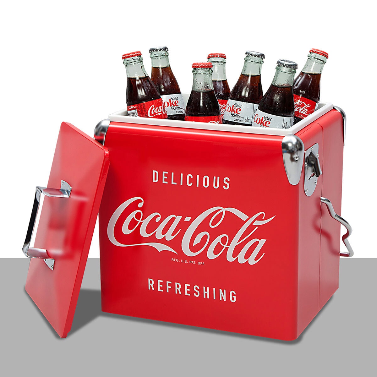 Coca-Cola Retro Ice Chest Cooler with Bottle Opener