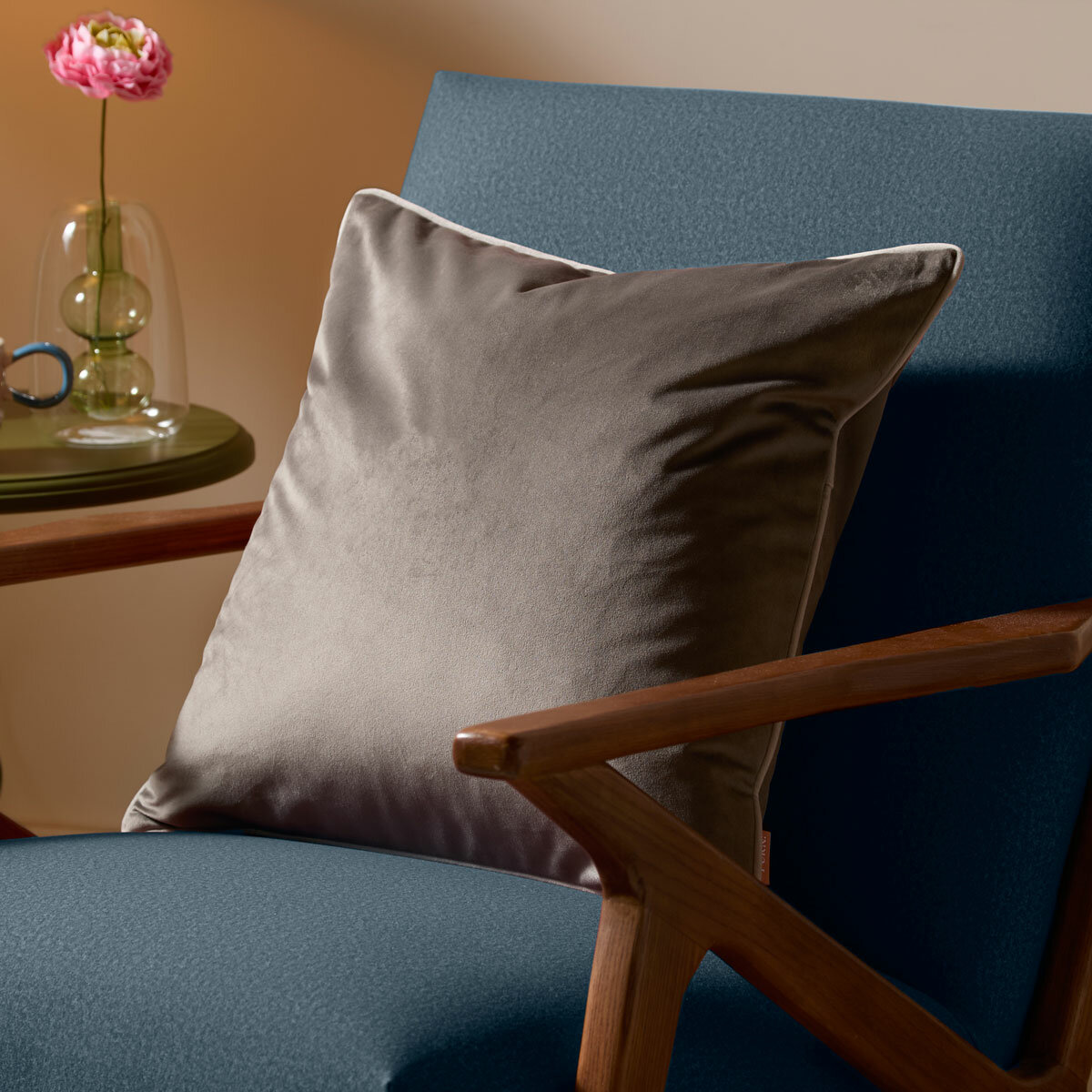 Furn Meridian Velvet Feather Fill Cushion in 8 Colours, 45 x 45 cm