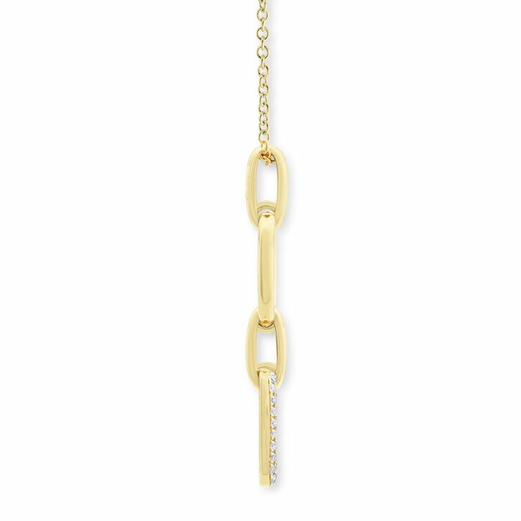 0.15ctw Round Brilliant Cut Diamond Pendant, 14ct Yellow Gold