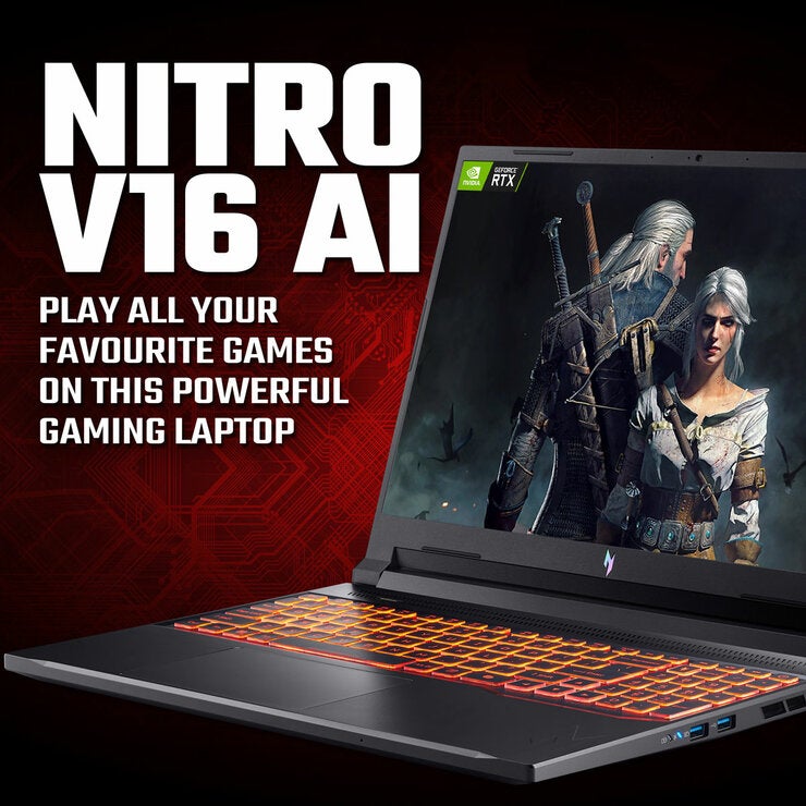 Acer Nitro, AMD Ryzen 7, 16GB RAM, 512GB SSD, NVIDIA GeForce RTX 5060, 16 Inch Gaming Laptop Acer Nitro, AMD Ryzen 7, 16GB RAM, 512GB SSD, NVIDIA GeForce RTX 5060, 16 Inch Gaming Laptop