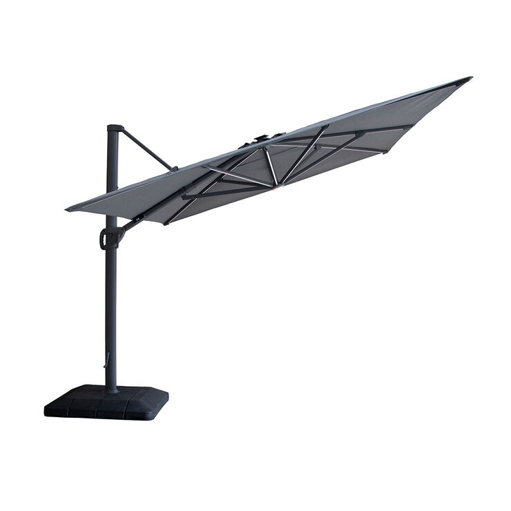 Aramis LED 3x4m rectangle rotating parasol