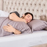 Luff 700 Thread Count 100% Organic Bamboo Pillowcases 2 Pack Dark Grey 3
