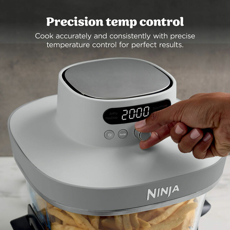 Ninja AS090UKWH 5-in-1 Portable Glass Air Fryer in White