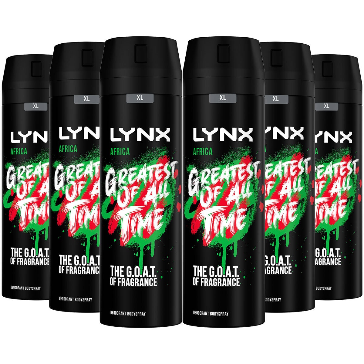 Lynx Body Spray Africa, 6 x 200ml