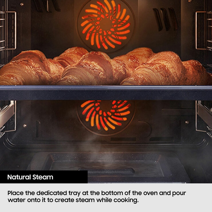 Samsung Series 5 Microwave Combi NQ5B5763DBK/U4 50L Smart Compact Oven, Clean Black