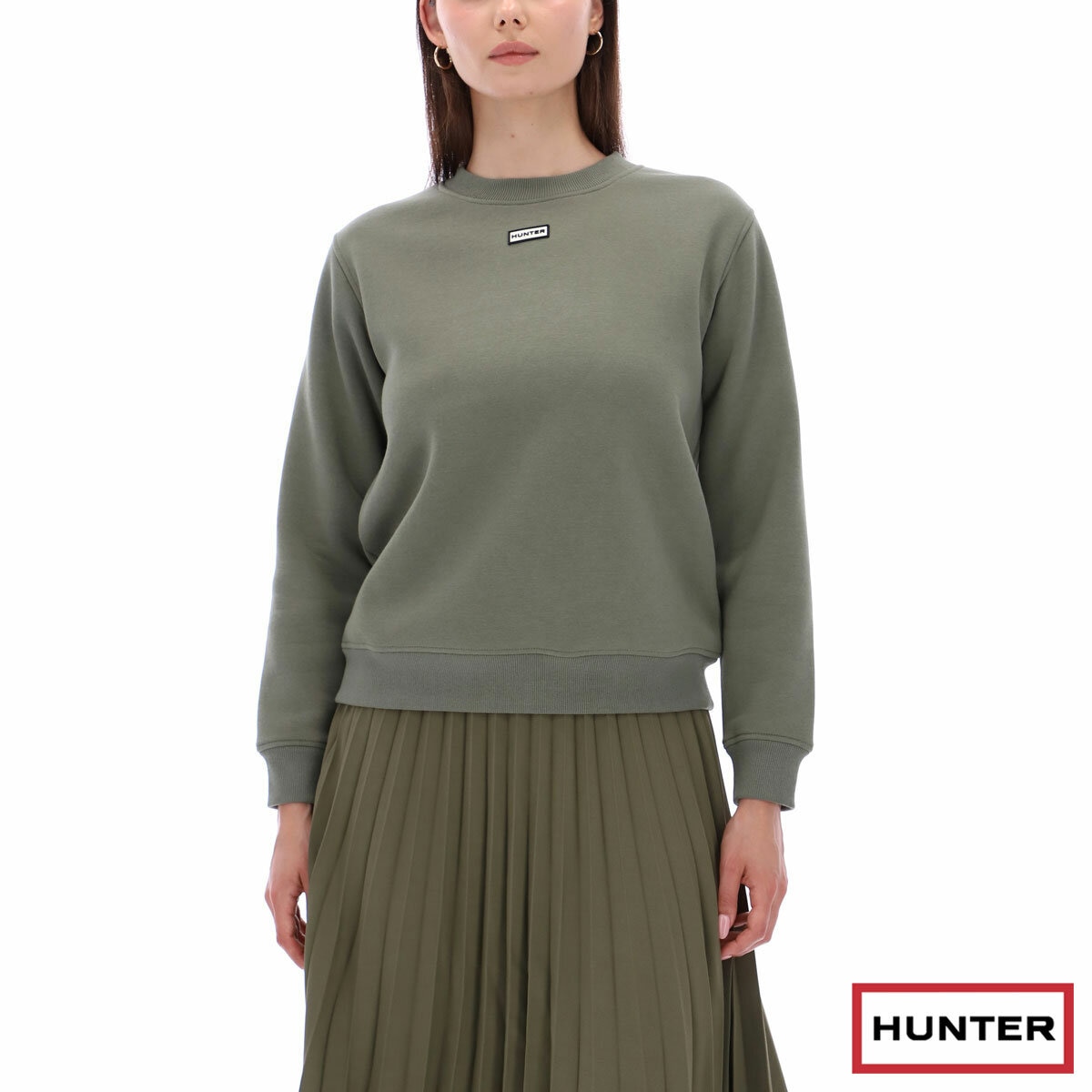 Hunter Women's Crewneck Sweater in Green