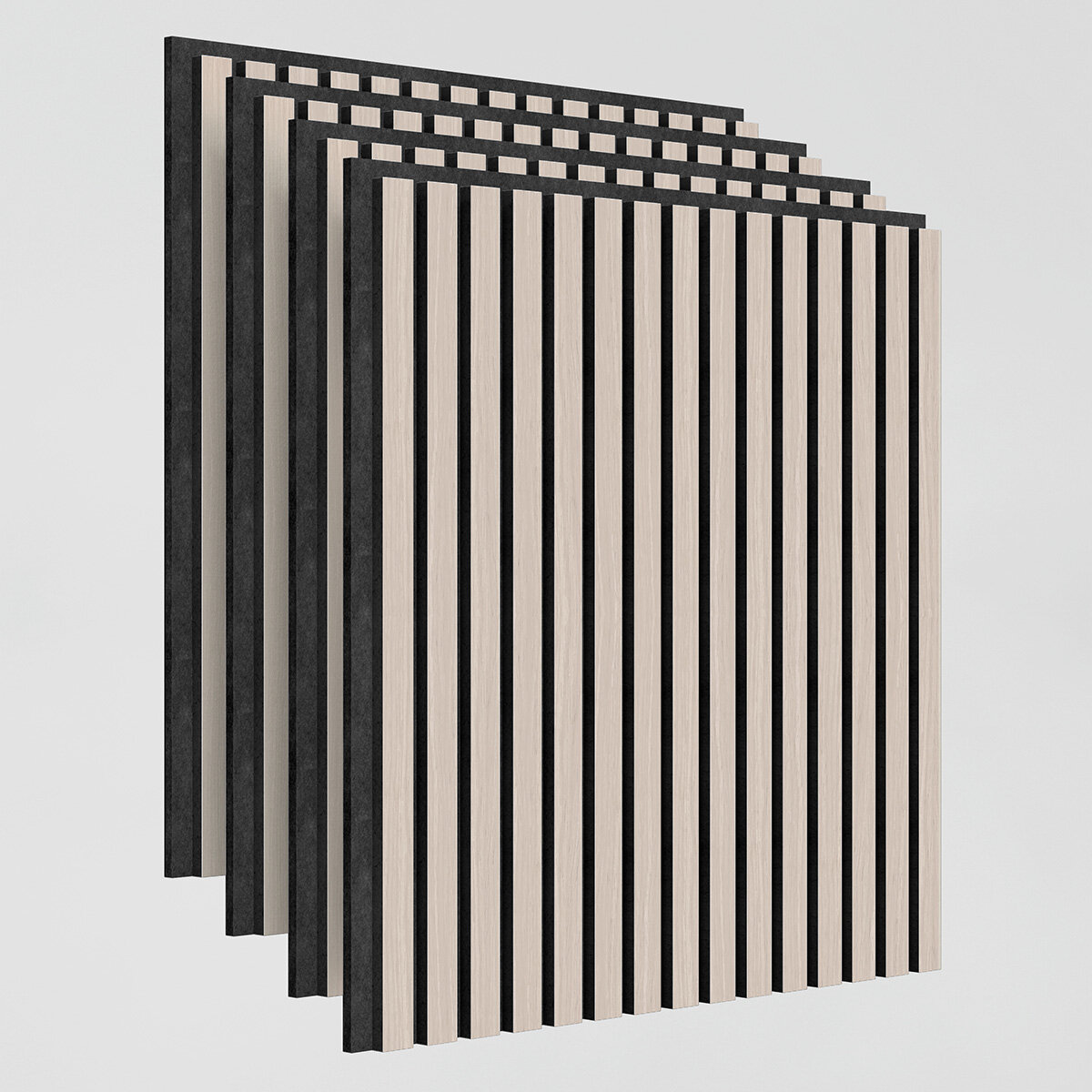 Artika Sonolok Acoustic Wall Panel Set in Light Grey / Ash & Black, 4 Pack