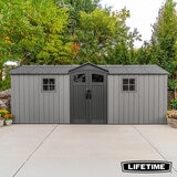 Lifetime 19ft x 7ft (5.7 x 2.1m) Outdoor Storage Shed - Model 60522