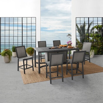 Agio Maricopa 7 Piece High Fire Dining Set + Cover