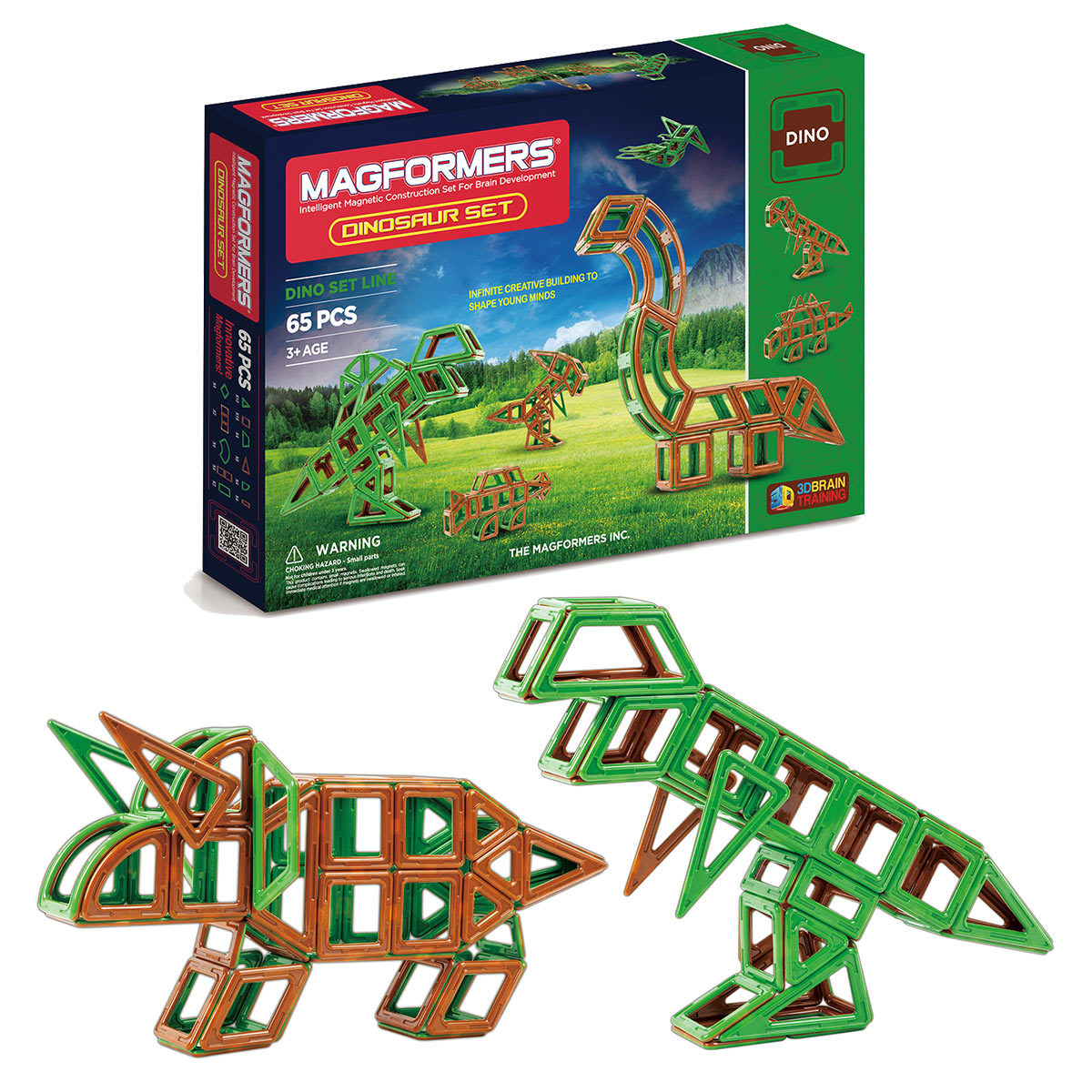 Magformers Magnetic Construction Dinosaur 65 Piece Set (3+ Years)