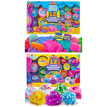 PlayDoh 12 Mega Variety Assortment - Slime / Sand (3+ Years)