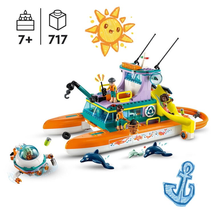 Buy LEGO Friends Sea Rescue Boat Box & Item Image at Costco.co.uk