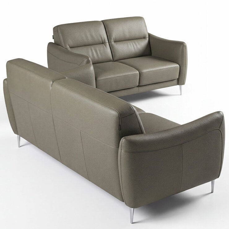 Nicoletti Jupiter Grey Leather 2 Seater Sofa Nicoletti Jupiter Grey Leather 2 Seater Sofa