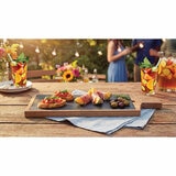 BirdRock Home Slate & Acacia Serving Board