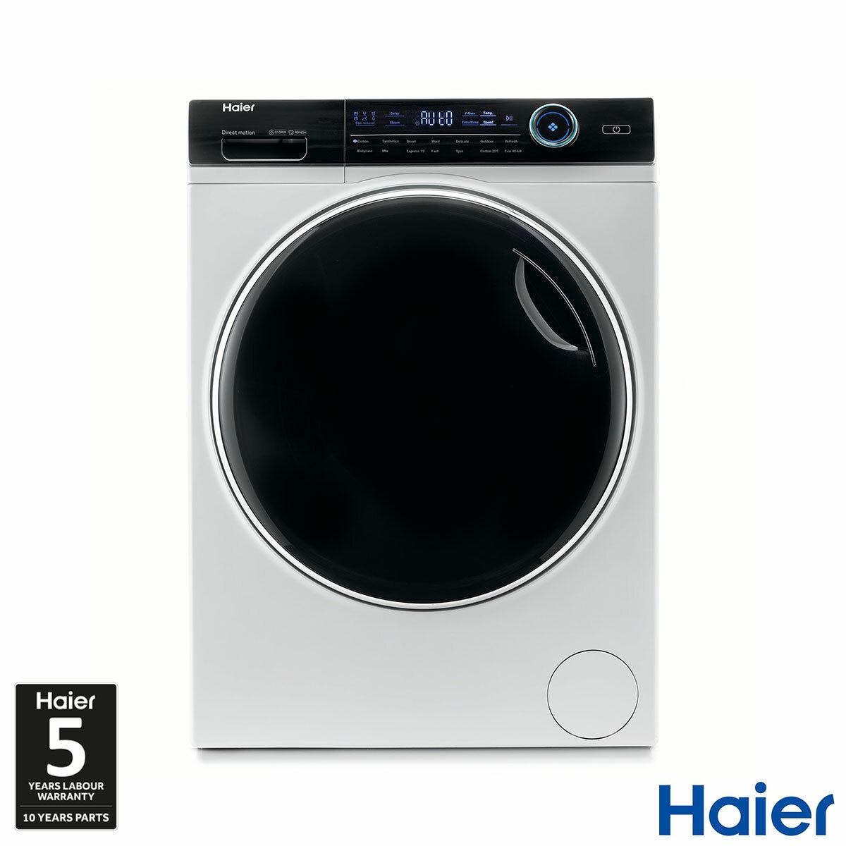 Haier I-Pro 7 Series WiFi Connected HW100-B14979U1, 10kg, 1400rpm Washing Machine, A Rated in White