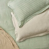 Yard Hebden 100% Cotton Forest Green Stripe Duvet Cover Set in 4 Sizes