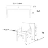 SunVilla Clifton 7 Piece Cushioned Dining Patio Set + Cover