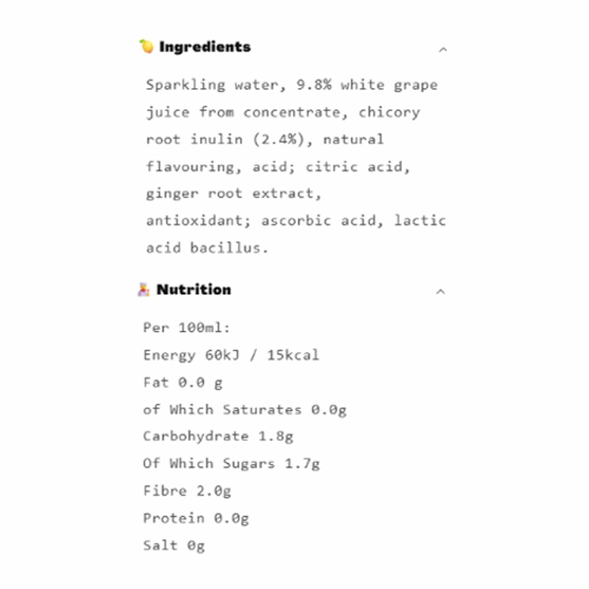 Nutritional Information Nutritional Information