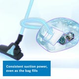 Lifestyle image showing consistent suction power Lifestyle image showing consistent suction power