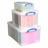 Really Useful Nest of 3 Boxes in 64L, 35L & 9L Really Useful Nest of 3 Boxes in 64L, 35L & 9L