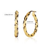 14ct Yellow Gold Twisted Hoop Earrings