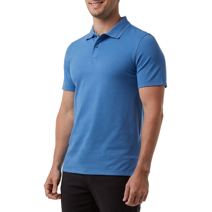 32 Degrees Men's Pique Polo in Blue