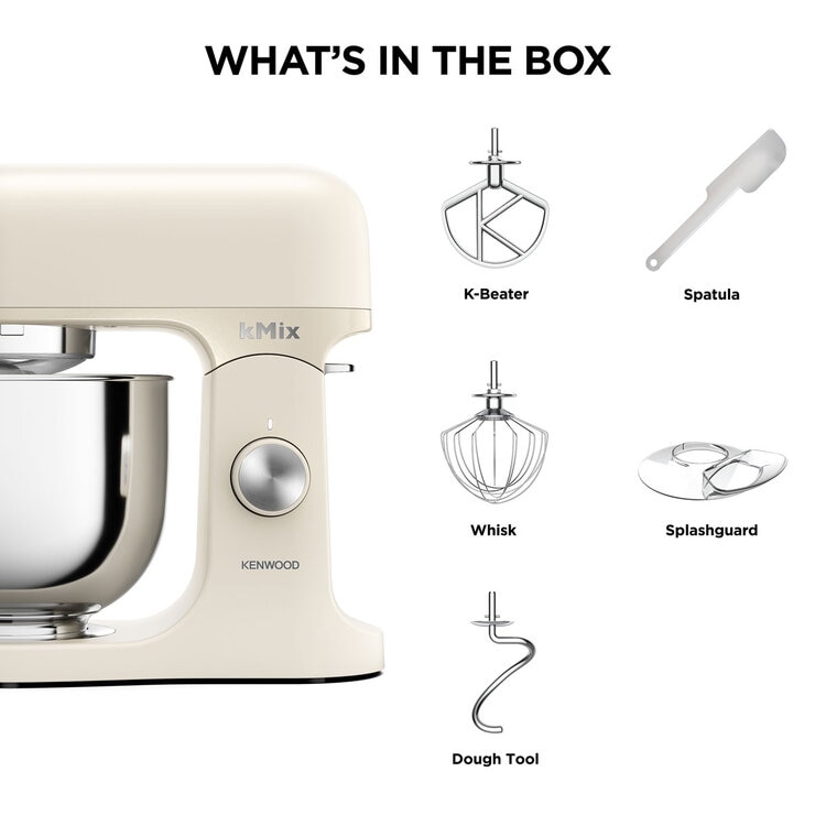 Kenwood kMix in Cream Stand Mixer and Attachments