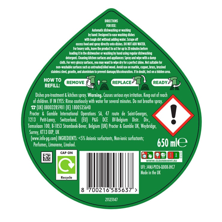 Dishes pre-treatment & Kitchen Spray