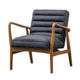 Gallery Datsun Antique Ebony Leather Armchair