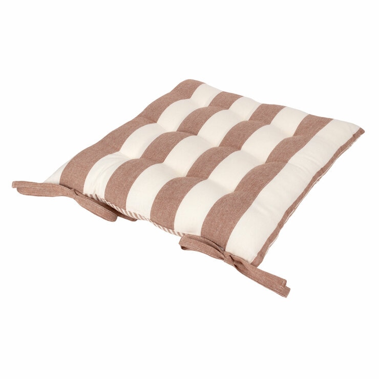 Yard Hayle Rust Striped Indoor Outdoor Seat Pad 2 Pack, 40 x 40 cm