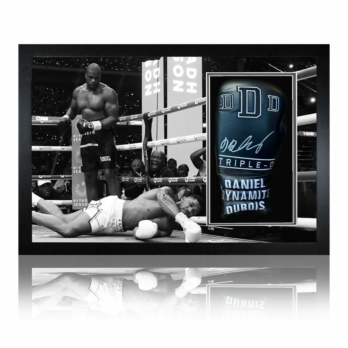 Daniel Dubois Signed Black Glove Iconic Frame