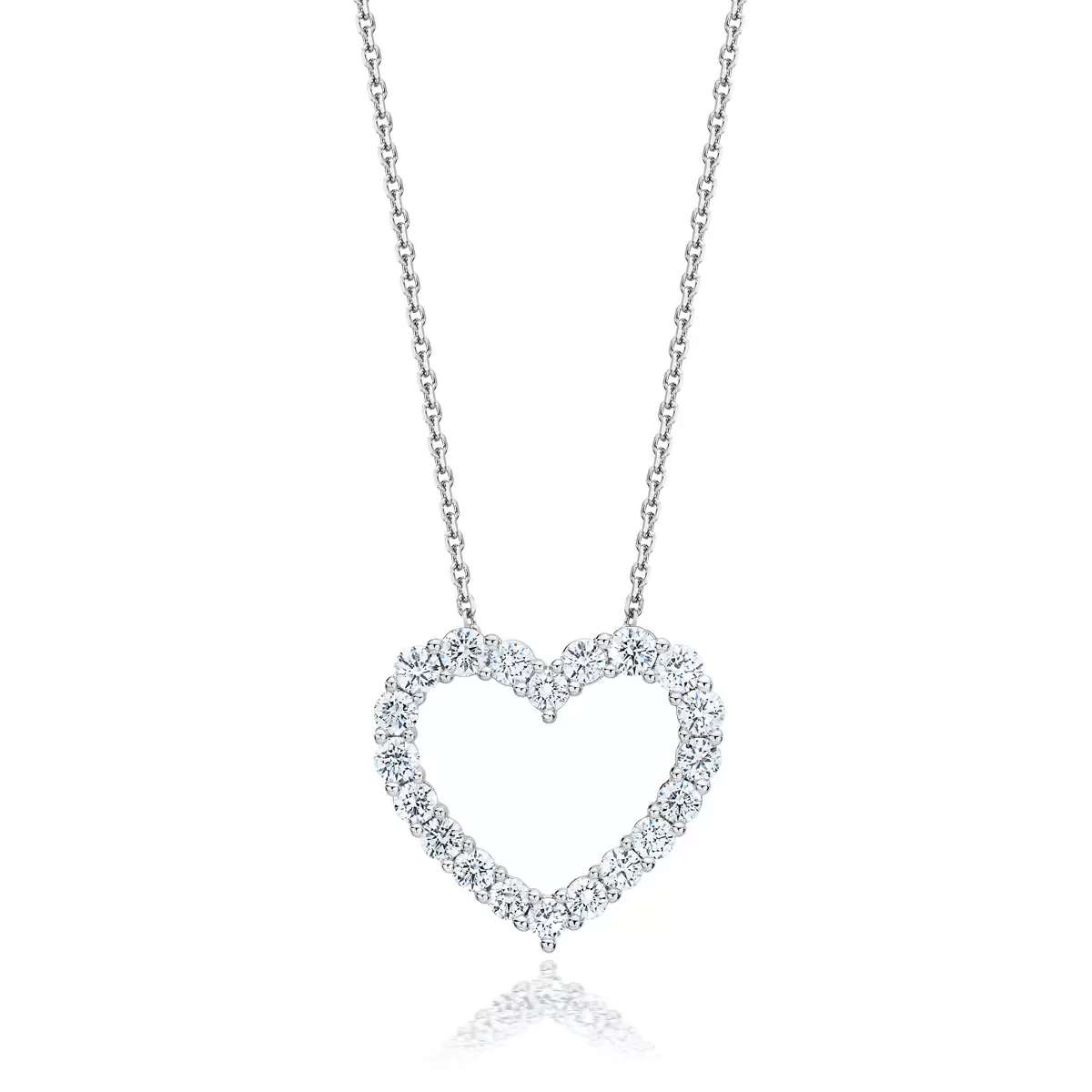 1.00ctw Open Heart Diamond Pendant