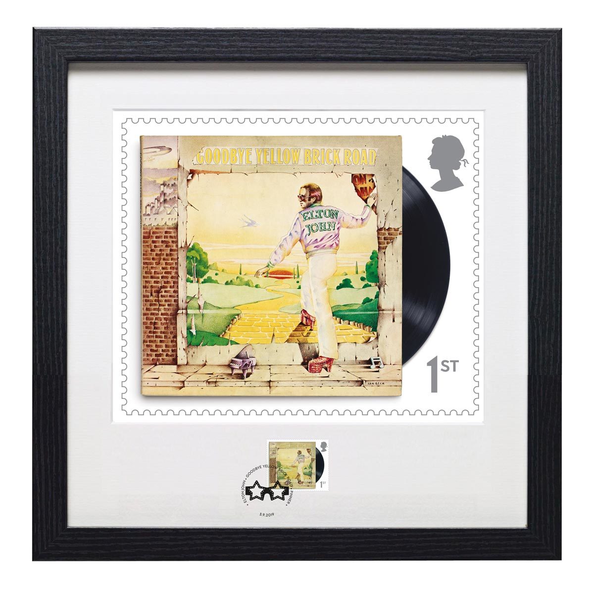Elton John Royal Mail® Goodbye Yellow Brick Road Framed Collectable Stamp - Print and Stamp