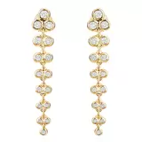 0.71ctw Round Brilliant Dangle Diamond Earrings, 14k  Yellow Gold