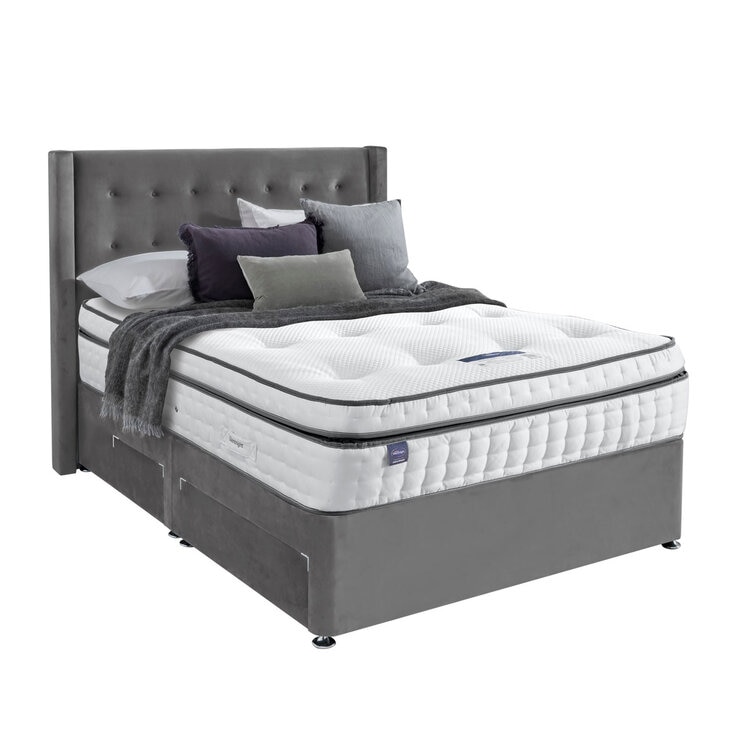 Silentnight Bloomsbuty conti divan in charcoal grey