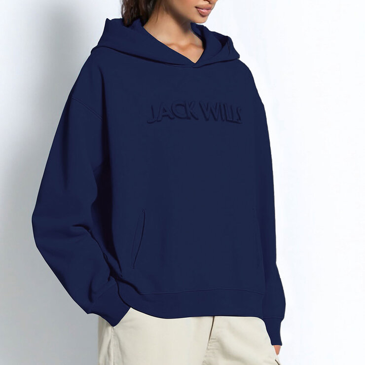Jack Wills Ladies Embossed Logo Hoody