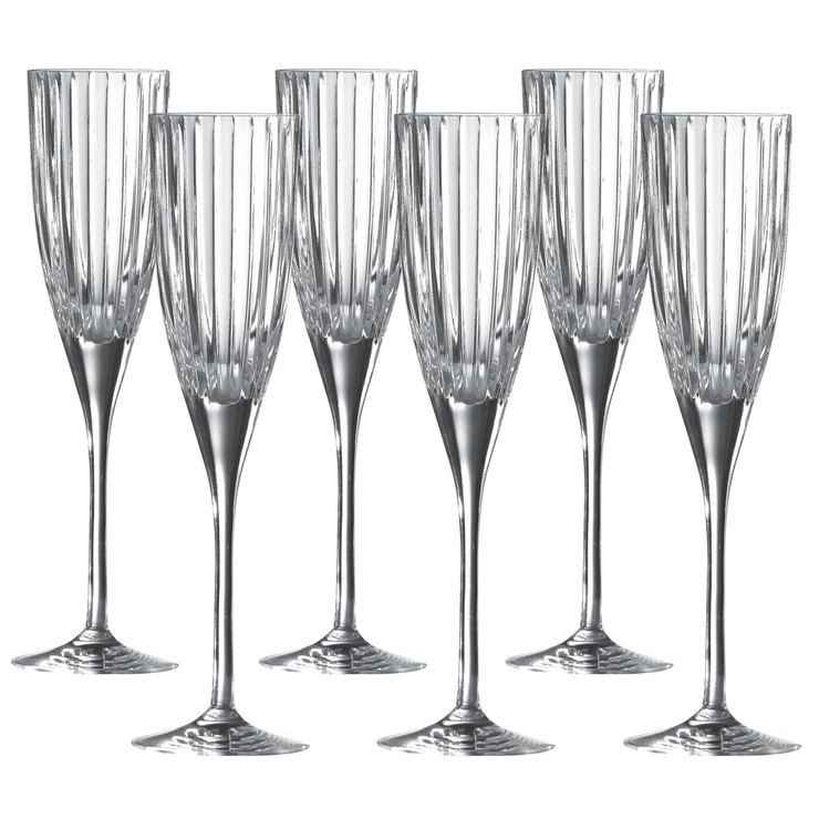6 champagne flutes