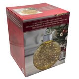 15.7 Inches (1.3ft) Glass Oversized Ornament with 60 LED Lights in Gold