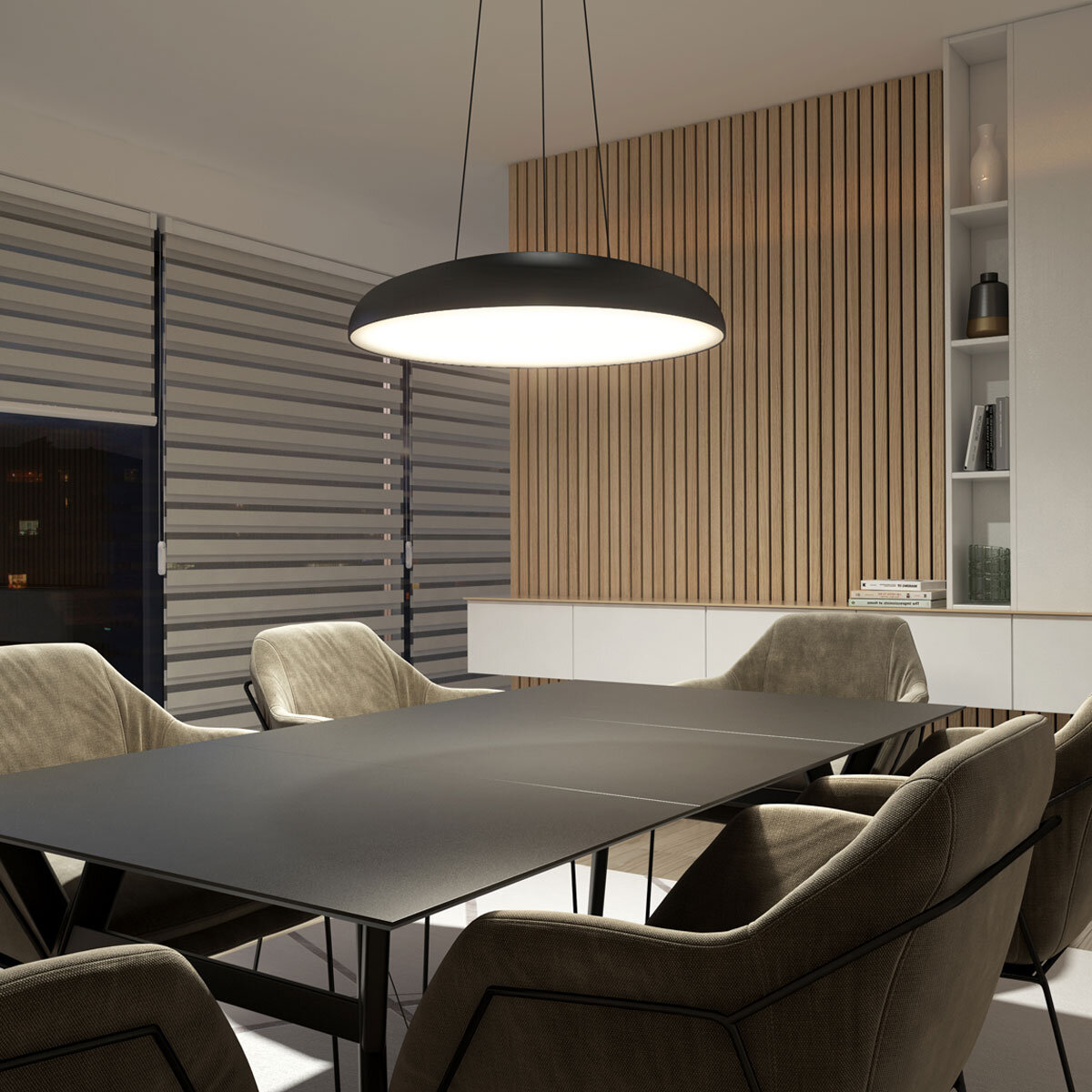 Artika Flint Pendant LED Light in Black
